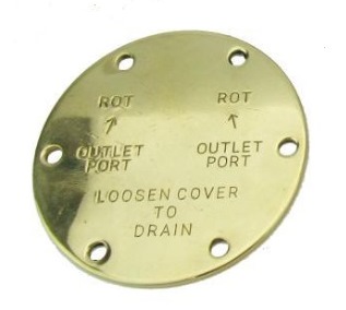 3993 JABSCO BRASS END COVER