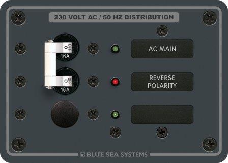 8129 BLUES SEA AC PANEL 230V 1 POSITION