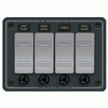 8262 BLUE SEA HORIZONTAL WATERPROOF PANEL 12V 4 SWITCHES