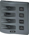 4305 BLUE SEA WEATHERDECK PANEL 4 POSITION 12V DC