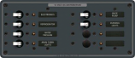 8385 BLUE SEA DC PANEL HORIZONTAL 8 POSITION