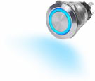 4161 BLUE SEA LED PUSH BUTTON RING SWITCH (BLUE) 10A