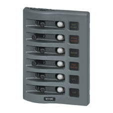 4376 BLUE SEA 12V WATERPROOF PANEL 6 POSITION