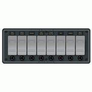 8261 BLUE SEA HORIZONTAL WATERPROOF PANEL 12V 8 SWITCHES
